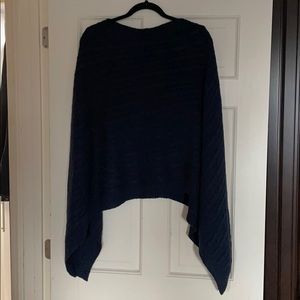 Navy blue knot poncho